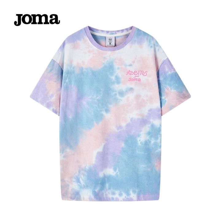 2023-high-quality-new-style-joma-bi-taojun-joint-mens-and-womens-spring-and-summer-sports-short-sleeved-loose-tie-dye-graffiti-couple-t-shirt-for-students