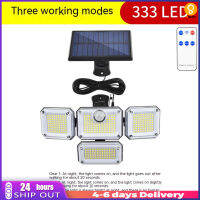 Lampu Tenaga Surya Led 333ดวงสำหรับกลางแจ้งเซ็นเซอร์ตรวจจับการเคลื่อนไหวแบบเหนี่ยวนำของมนุษย์ปรับได้โคมไฟผนังพลังงานแสงอาทิตย์ Ip65กันน้ำ