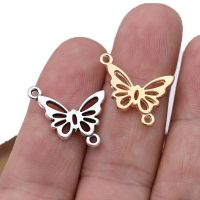 【YF】 Conectores da borboleta cor do ouro de 10 pces para a jóia que faz pulseira acessórios 23x18mm das descobertas diy