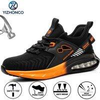 Summer Safety Shoe Shoes Men Anti-smash Steel Toe Cap Protective Work Shoes Mens Sneakers Zapatos De Seguridad Hombre YIZHONCO