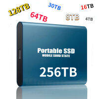 256TB แบบพกพาความเร็วสูง Mobile Solid State Drive 8TB 16TB 30TB 64TB SSD ฮาร์ดไดรฟ์มือถือจัดเก็บข้อมูลภายนอกเดซิเบลสำหรับแล็ปท็อป