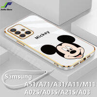 JieFieสำหรับ Samsung Galaxy A51 / A71 / A31 / A11 / M11 / A21S / A02S / A03S / A02 / A03 การ์ตูนน่ารักมิกกี้แผ่นเคสโทรศัพท์สำหรับสาวตุ๊กตาแฟชั่นพวงกุญแจMickey Minnieปลอกอ่อนฝาครอบ