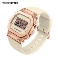 ☾✘ SANDA New Luxury Womens Watches Fashion Casual LED Electronic Digital Watch Male Ladies Clock Wristwatch relogio feminino 9006