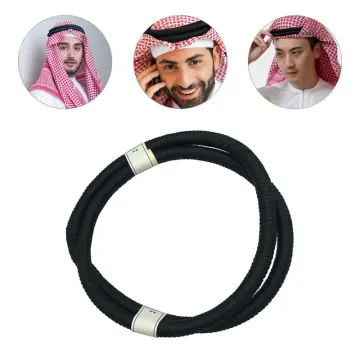 Men Arab Kafiya Keffiyeh Head Scarf Arabic Muslim Head Scarf for Men Middle  East Desert Palestine Shemagh Wrap Arabian Costume Accessories Turban
