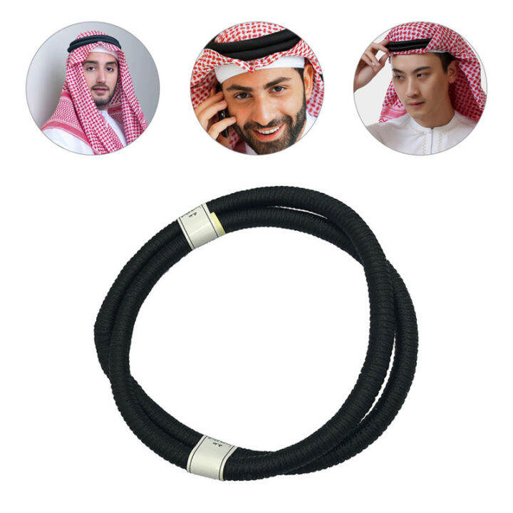 DWDYMALL Men Arab Head Scarf Rope Muslim Head Wrap Headband Middle ...