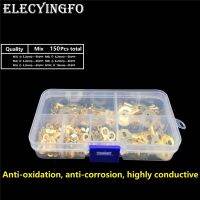 【YF】○♠  150PCS M4 M5 Lugs Eyes Crimp Terminals Cable Lug Wire Non-insulated Assortment