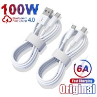 สาย USB Type C 100W ของแท้สำหรับ S23 S22 P30พิเศษ Pro Redmi 6A ชาร์จเร็วสายชาร์จแบตเตอรี่อุปกรณ์เสริม