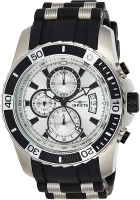 Invicta Mens Pro Diver Stainless Steel Quartz Watch with Silicone Strap, Two Tone, 25 (Model: 22428)