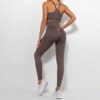 Two Piece Sportswear Yoga Set Fitness Sport Suits Women Sportswear Set Workout Clothes Gym Clothing High Waist Seamless Leggings