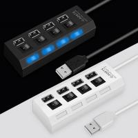 4 Port USB Splitter 2.0 High Speed Multi HUB Expansion Desktop PC Laptop Adapter