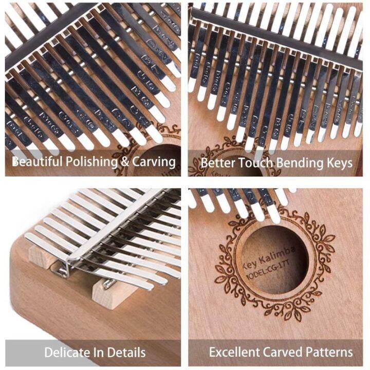 17 key kalimba thumb piano Mahogany Musical Instrument Beginner african