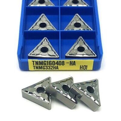 10ชิ้นใบมีด TNMG160408-HA อะลูมิเนียมคาร์ไบด์ใหม่เอี่ยมแทรก Indexable