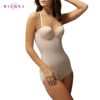 Wienna DA52201 Body Suit ชุดชั้นใน เวียนนา เสื้อชั้นใน มีโครง ถอดสายบ่า ไซซ์ B,C 32 สีเนื้อ  (Lily Rose )