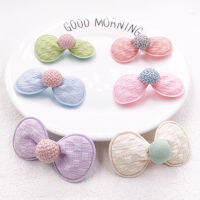 20ชิ้นล็อต6*3.5ซม. ผ้า Bowknot Padded Appliques สำหรับ DIY Handmade เด็ก Headwear เสื้อผ้าอุปกรณ์เสริม Patches