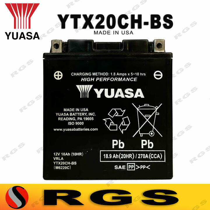 Yuasa YTX20CH-BS Made in USA | Lazada PH