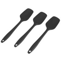 3 Pcs Silicone Spatula Black High Temperature Resistant Bpa-Free Rubber Spatula Cooking and Baking Kitchen Spatula