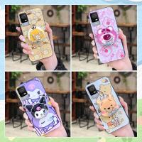 Cartoon foothold Phone Case For TCL 405/406/408/T506S glisten drift sand Cover phone stand holder Cute Dirt-resistant