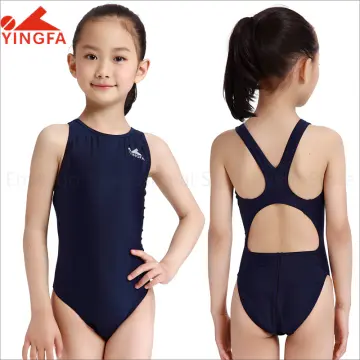 Girls black 2025 swimming costume