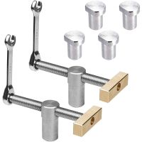 Woodworking Adjustable Desktop Clip with 4Pcs Dog Holes Stop,Clip Clamp Fixture Vise Benches Joinery Carpenter Tools