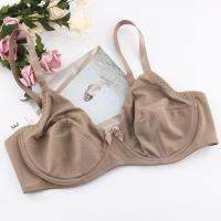 Xiushiren ผู้หญิง C omfort ยกทรงคอวีคุ้มครองเต็มรูปแบบไม่มี padding underwire minimizer Bra C D ถ้วย unline ขนาดบวก