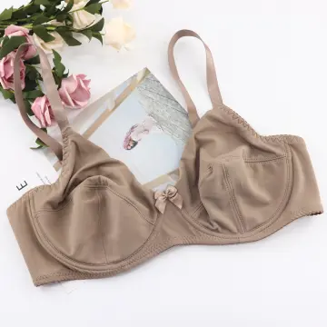 Cheap 36-42 Plus Size Women Ultrathin Bra Underwire Push-Ups Lace Bras  Brassiere Larger Breast Solid Color 3/4 Big Cup