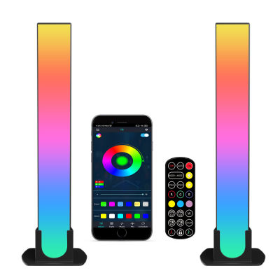 LED โคมไฟตั้งพื้น RGB สก์ท็อปที่มีสีสันบรรยากาศเพลงไฟกลางคืนแถบ Wifi บลูทูธสมาร์ท APP ควบคุมในร่มที่มีสีสันธันวาคมโคมไฟ