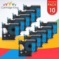 10PK Compatible for Dymo D1 45016 12mm D1 Label Tape Black on Blue Label Ribbon 45016 Compatible for DYmo LabelManager 160 280