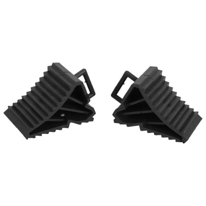 2pcs-antislip-vehicle-car-truck-wheel-tire-chock-stop-block-black