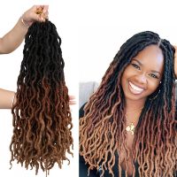 Doddess Faux Locs แฮร์พีซถักเปียนุ่มหยิก Dreadlocks ผมต่อใยสังเคราะห์ผมเปียโครเชต์ไล่สี Locs Braids ขายส่ง