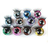 Amigurumi eyes--12mm--30mm snowflake  glitter eyes with eyelash