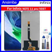 Ansimba Original 6.95นิ้ว IPS LCD สำหรับ Infinix Note 11 Pro/note 11S จอแสดงผล LCD แบบสัมผัสหน้าจอดิจิไทเซอร์ X698แทนการประกอบสำหรับ Infinix Note 11 Pro 11S หน้าจอแสดงผล X698