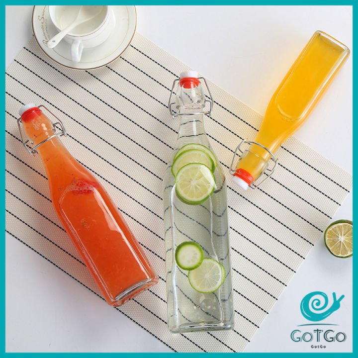 gotgo-ขวดแก้วสุญญากาศพร้อมฝา-เก็บน้ำ-ขอเหลว-sealed-glass-bottle