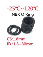 Lamberts 100pcs NBR O Gasket Thickness 1.8mm ID 1.8   30mm Automobile Nitrile Rubber Round Corrosion Resist Washer