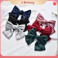 J-BRITNEY โบว์ผ้าไหมซาตินแฟร์ชั่นโบว์ใหญ่กิ๊ฟหนีบผมเด็กผู้หญิงเครื่องประดับผมปิ่นปักผม