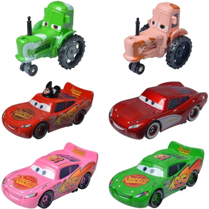 Afei Toy Base} New Disney Pixar Cars 3 Pink Lightning McQueen Green Tractor  Mater 1:55 Diecast Metal Alloy Model Toys For Children 39;s Boy Gift |  
