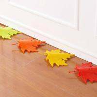 1PCS Maple ฤดูใบไม้ร่วง Leaf สไตล์ตกแต่งบ้านนิ้วมือความปลอดภัยประตู Stopper Doorstop-Siogue