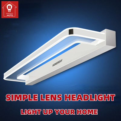 MZD【white Light】Mirror Headlight Bathroom Led Bathroom Simple Modern European Makeup Light Dressing Mirror Light Waterproof Fog-Proof Mirror Cabinet Light