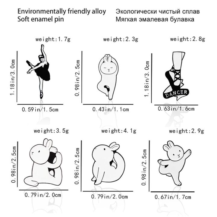 kisscat-เข็มกลัดติดเสื้อ-เข็มกลัดคนท้อง-โยคะกระต่าย-เข็มกลัดเคลือบรูปกระต่ายสำหรับโยคะ-เข็มกลัดรูปสัตว์-สาวนักบัลเลต์-การ์ตูนลายการ์ตูน-เครื่องประดับอัญมณีอัญมณี-อุปกรณ์เสริมเสื้อผ้า