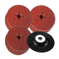 30/50PCS 115mm Angle Grinder Cross Hole Steel Paper Sandpaper Grinding Disc Polishing Grinding Sheet 24 36 40 60 80 120