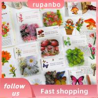 สติกเกอร์สัตว์เลี้ยง RUPANBO039392692หลากสีสติกเกอร์รูปเห็ดอุปกรณ์สิ้นเปลืองสำหรับสมุดปิดภาพสติกเกอร์รูปต้นไม้ DIY