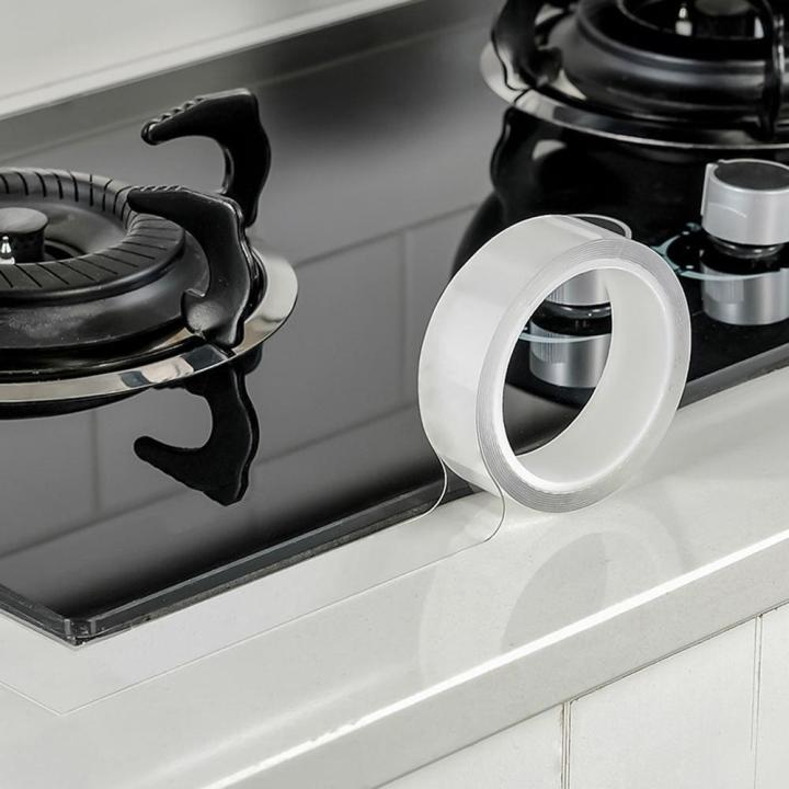hot-k-เทปหลักฐานแม่พิมพ์กันเปื้อนสำหรับห้องครัวห้องน้ำ-กันน้ำติดอ่างกาวใสในตัวกาวปิดช่องว่างระหว่างอาบน้ำ