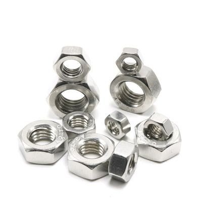 304 Stainless Steel DIN934 Hexagon Hex Nut For M1 M1.2 M1.6 M2 M2.5 M3 M3.5 M4 M5 M6 M8 M10 M12 M16 M18 M20 M24 M27 Screw Bolt Nails  Screws Fasteners