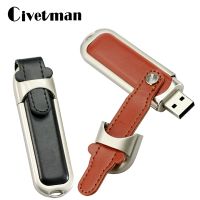 Leather Usb Flash Drive 256GB High Speed USB 2.0 Flash Memory Stick 4GB 8GB 16GB 32GB Pendrive 64GB 128GB Rectangle Pen Drive