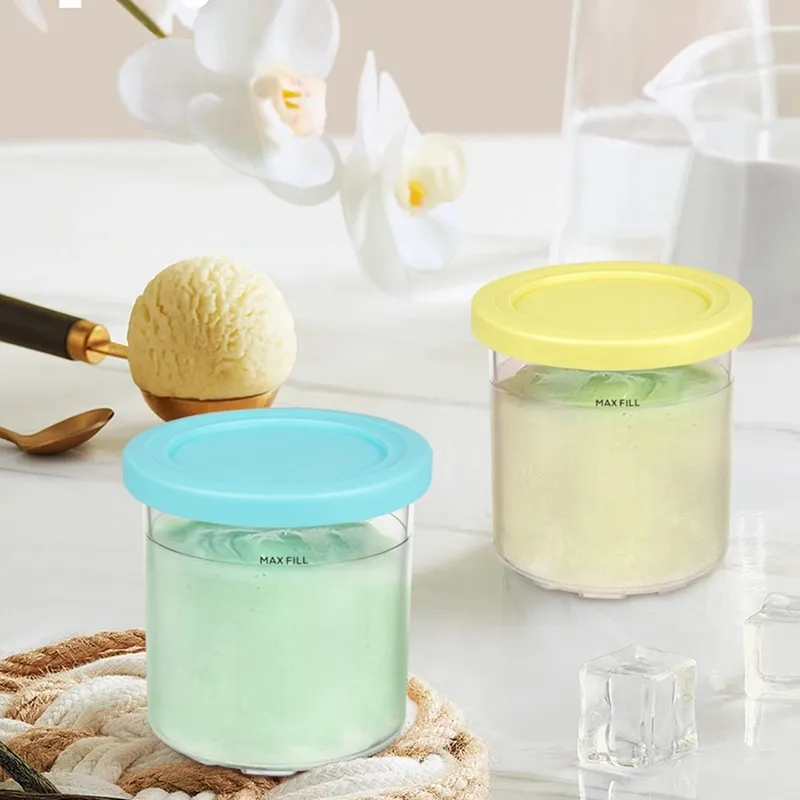 4pcs Ice Cream Pints Cup Ice Cream Containers With Lids For Ninja Creami  Pints For Nc301 Nc300 Nc299amz Series Ice Cream Maker