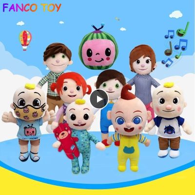 Hot Sale can sing JJ Cocomelon Plush Toy Animation Plush Musical Bedtime JJ Dolls Watermelon Doll Small Pillow Plushies Teddy Bear Toys for Babies