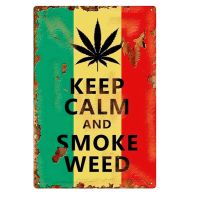 1pc Weed Retro Metal Tin Signs Poster California Vintage Tinplate Poster Bar Cafe Wall Decoration Poster 20*30cm