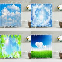 【CW】✿✸✖  Clouds Scenery Shower Curtain With Hooks Curtains Fabric 3d Printed 180x200cm