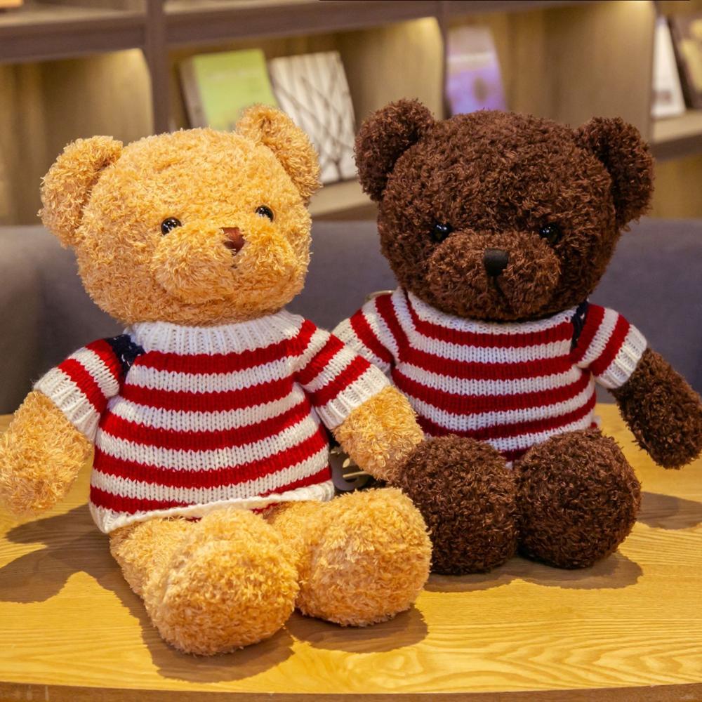30/40/50/70/100Cm 21 Gaya Teddy Bear dengan Sweater Haiwan Boneka Main Mewah Main Anak Patung Bayi Kanak Kanak Teman Wanita Hari Jadi Hadiah Hadiah Hadiah