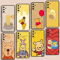 {Taoyitao} เคสโทรศัพท์ช้อนส้อมมีดหมีพูห์ Disney Winnie สำหรับ Huawei P Smart Plus 2019 Z 2020 S Nova 2i 3 3i 5T 7 7i 8 8i 9 9SE สีดำเคส Funda นิ่ม