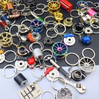 Car Speed Gearbox Gear Head Keychain Manual Transmission Lever Metal Key Ring Car Refitting Metal Pendant Creative Keychain